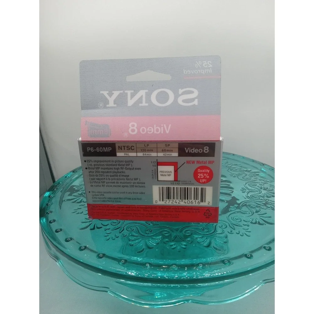 Sony Video Cassette Tape 8MM MP 60 Video 8 60 Minutes (P6-60MP) - New Sealed